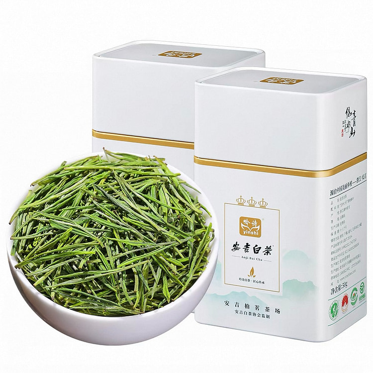 安吉白茶2026新茶特级明前绿茶嫩芽茶叶口粮茶礼盒 100 克