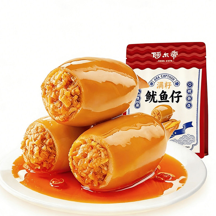 香辣碳烤鱿鱼仔带籽网红海味解饿零食200g