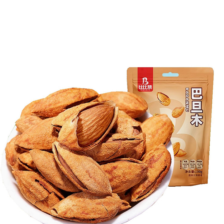 比比赞 巴旦木扁桃仁杏仁坚果手剥零食解馋小吃