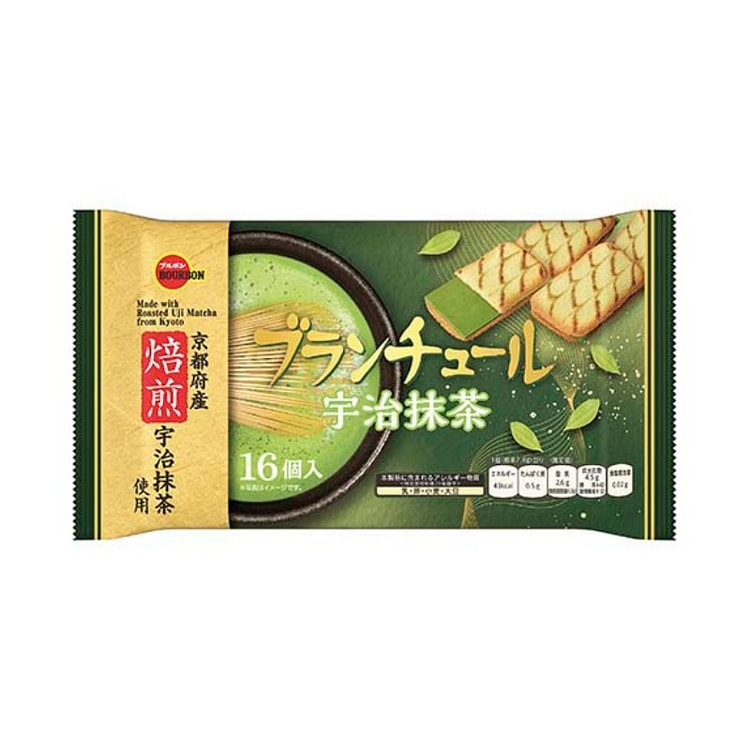布尔本 宇治抹茶猫舌饼干 16枚 1 份