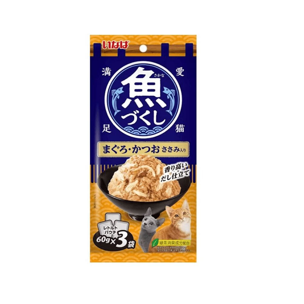 Inaba Zukushi Tuna/bonito fillet 60g x 3 bags 180 g