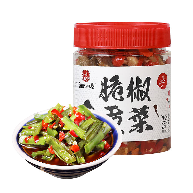 湘约四季脆椒贡菜香辣268g*1瓶 268 克