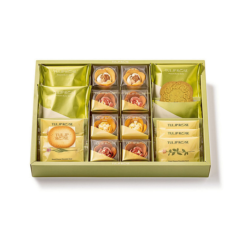 东京郁金香玫瑰饼干 草莓黄油芝士味饼干礼盒 18枚 1 份
