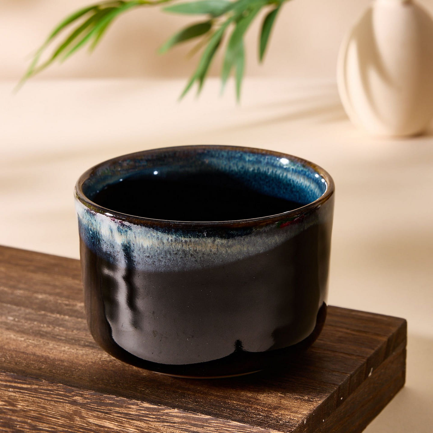 Tenmoku-style Mino Ware Matcha Bowl 464 g