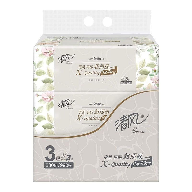 Breeze Facial Tissues S Size 110 sheets*3 packs 1 each