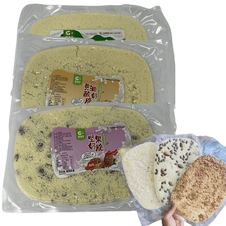 苏淖尔 内蒙古特产奶皮脆  坚果+椰果+黄油 3片