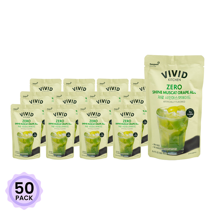 VIVID Kitchen Zero Sugar Shine Muscat Ade 190 ml*50 pack