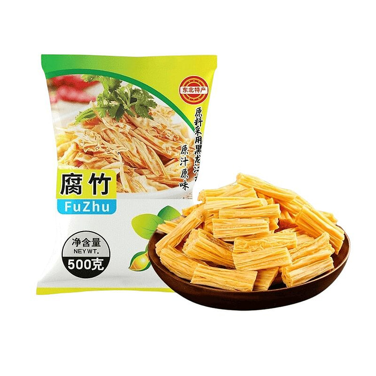 东北大豆腐竹干货手工头层皮腐竹段500g*1袋 500 克