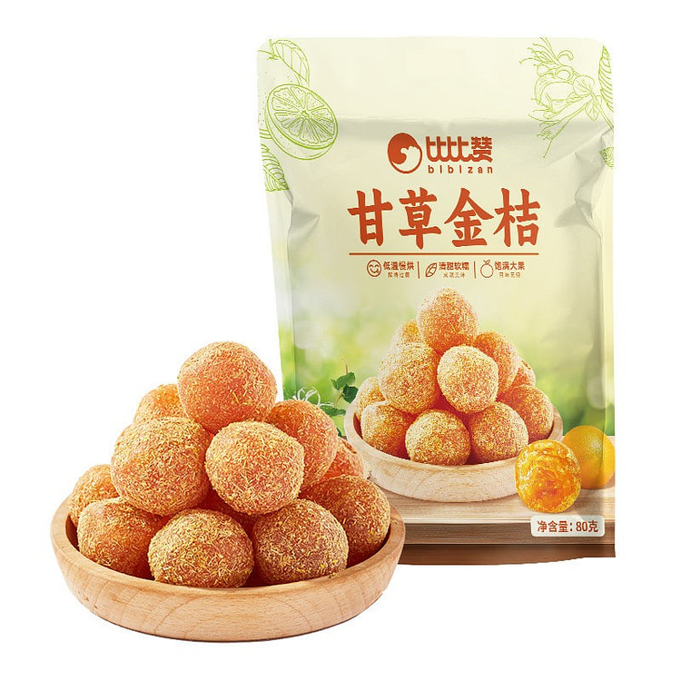 比比赞 甘草金桔蜜饯 80 克
