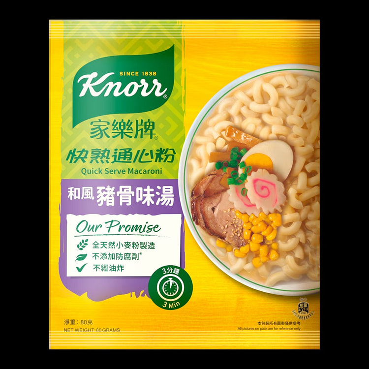家乐牌 和风猪骨味 快熟通心粉 80 克