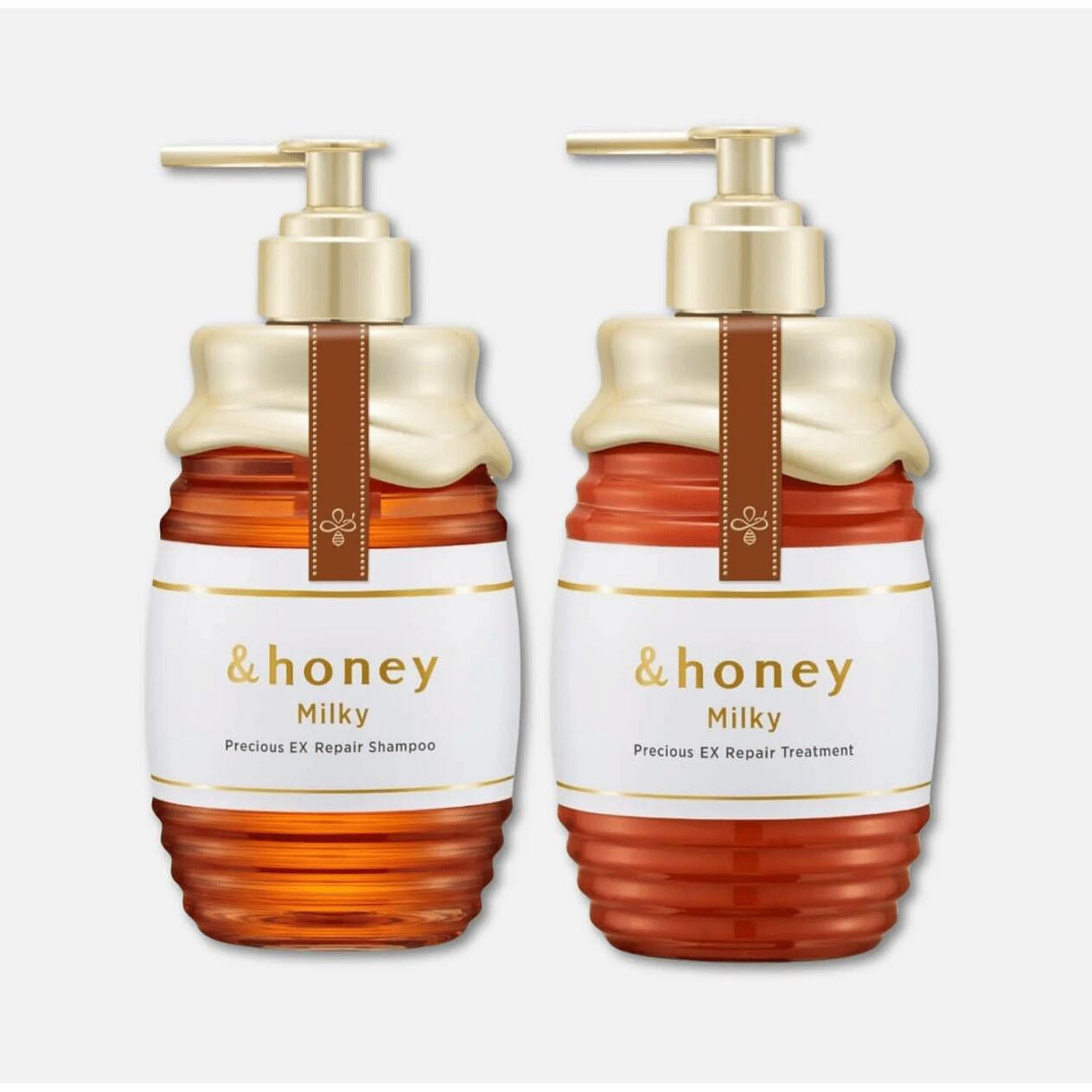 &honey milky precious ex repair set 500ml+500ml 1 each