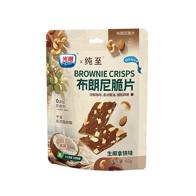 光明 布朗尼脆片（生椰拿铁味） 60 克