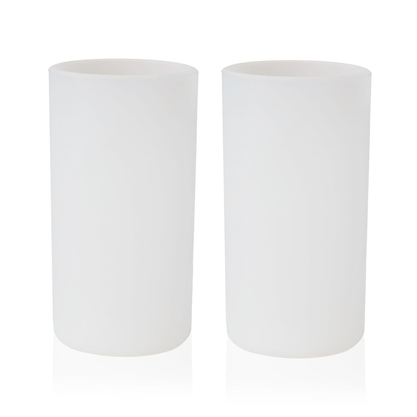 True Flexi Highball Tumblers, Clear Silicone Tumblers, Flexible Shatterproof Cocktail Glass, 19 Ounces, Drinkware, Silicone Cup Kitchen set, Clear, Set of 2 2 count