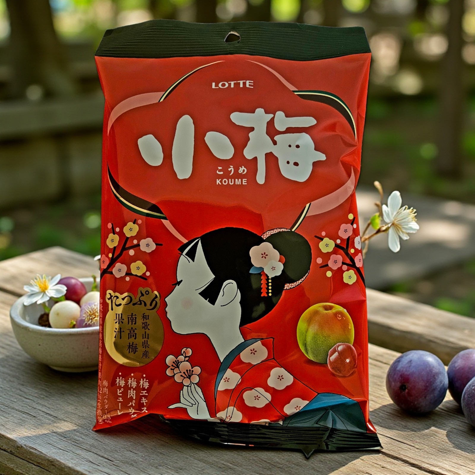 LOTTE KOUME-CHAN Japanese Plum Hard Candy 60 g - Weee!