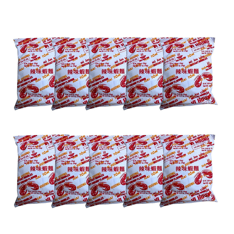 Vi Huong Instant Noodles Satay Flavor Mi 2 Tom Set 70 g*10 counts