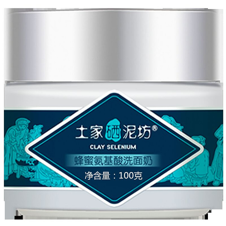 土家硒泥坊泡沫绵密氨基酸洗面奶100g*1瓶
