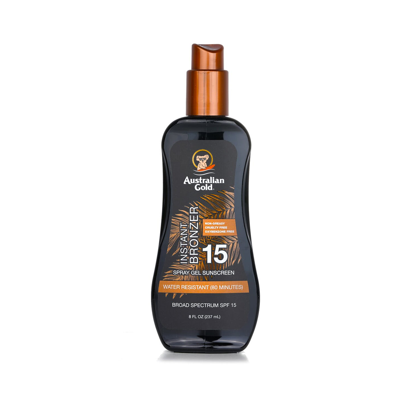 Australian Gold Spray Gel Sunscreen SPF 15 with Instant Bronzer 237ml/8oz 237 ml