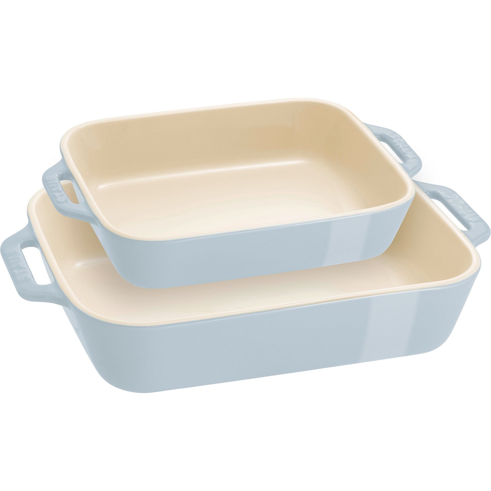 Staub Ceramic 2-pc Rectangular Baking Dish Set Macaron Pastel 2-pc / Blue 1 phần