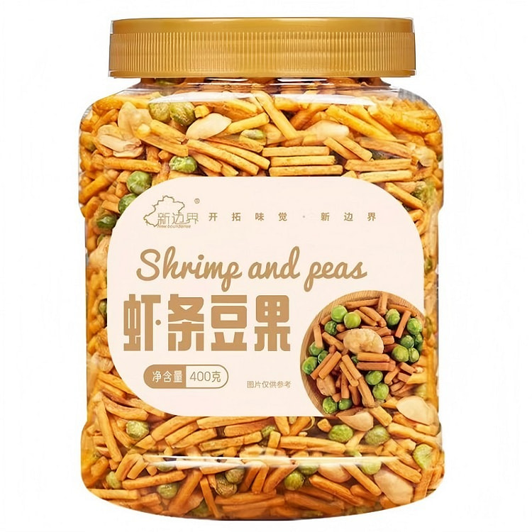 虾条豆果花生青豆混合坚果炒货休闲下酒零食400g