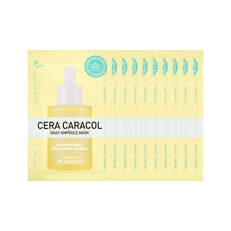 PLAN 36.5 Cera Caracol Daily Ampoule Mask 10 Pack 1 each