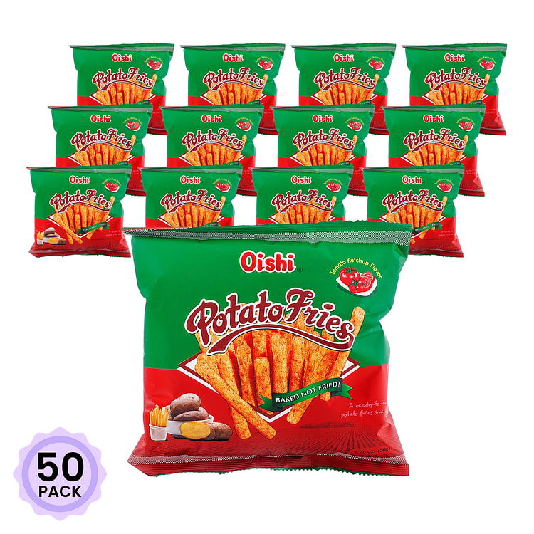 Snack Khoai Tây Chiên Oishi, Vị Sốt Cà Chua 50 g*50 pack