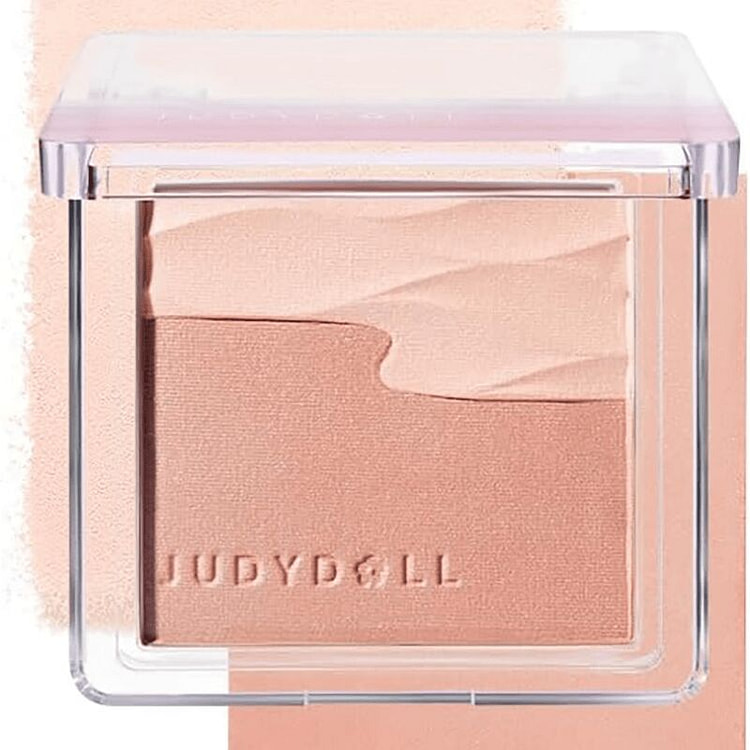 橘朵水缎腮红双色盘提亮高光清透 #01 蜜瓜奶杏色 1 份