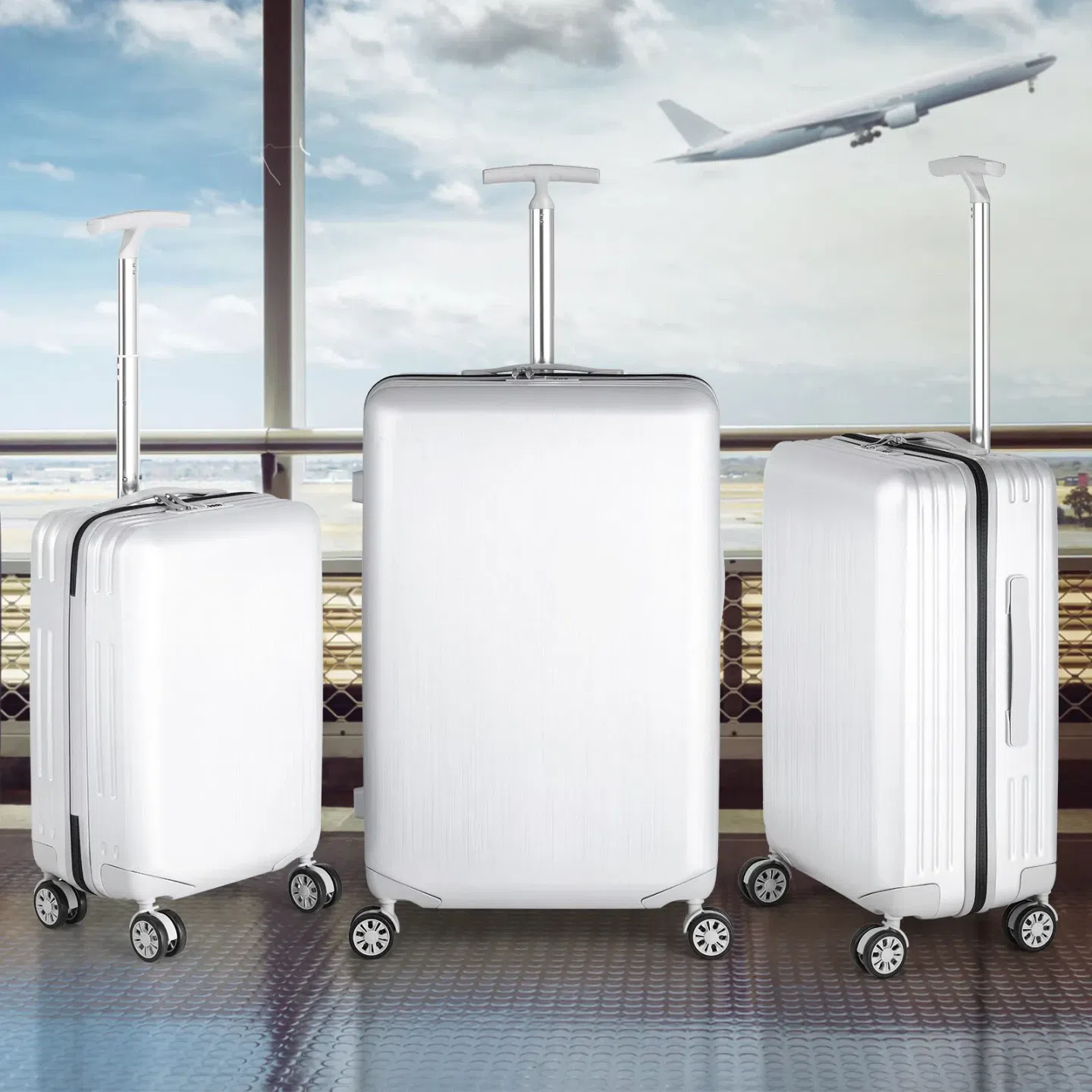 Modern 3 Piece Travel Luggage Set Trolley Suitcase 3 box