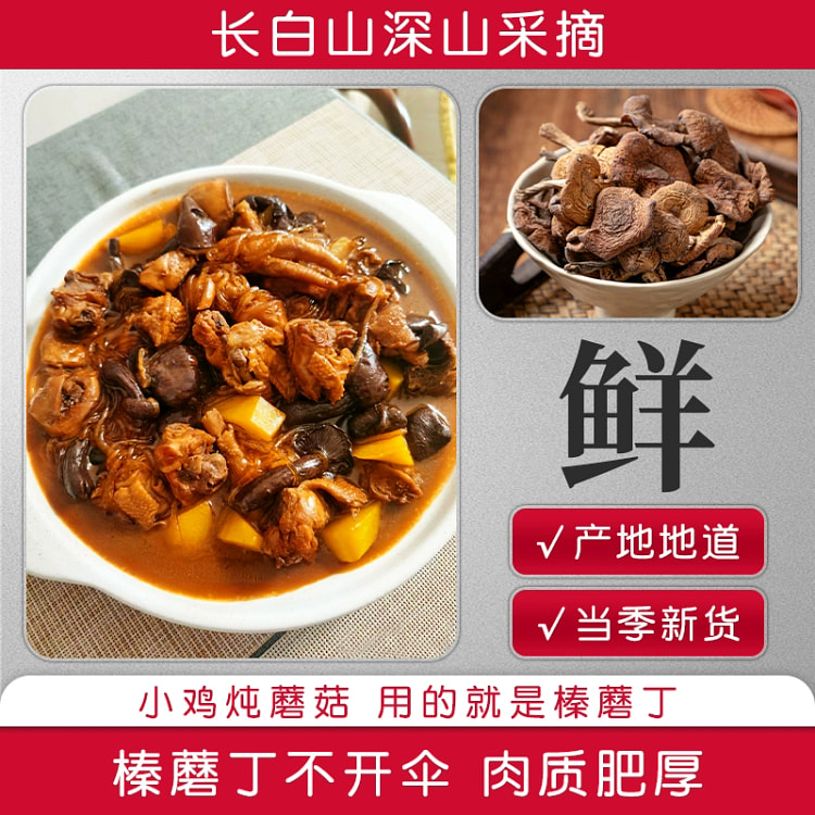 东北特产野生榛蘑丁*1袋