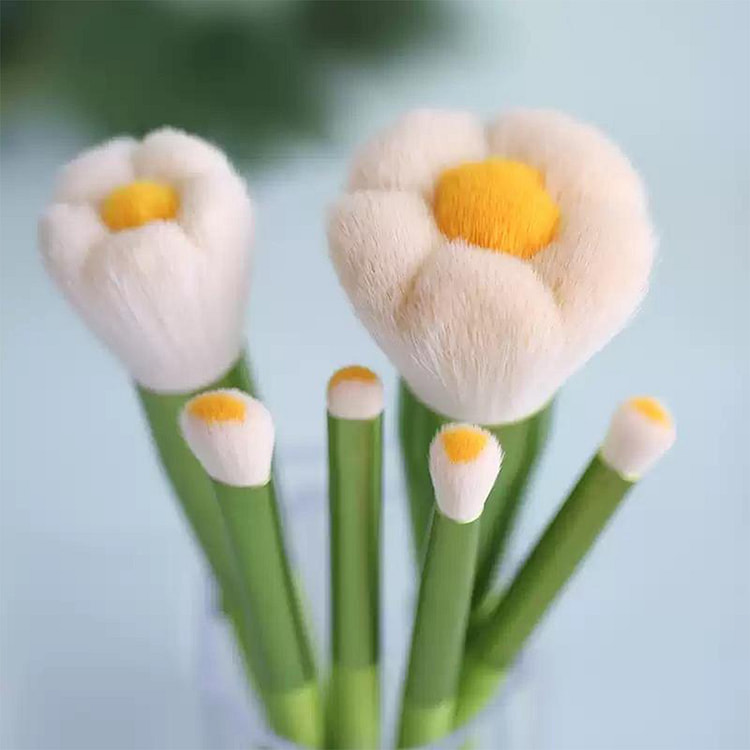 超软毛花瓣形化妆刷散粉刷 14支全套小雏菊款+刷包 1 包