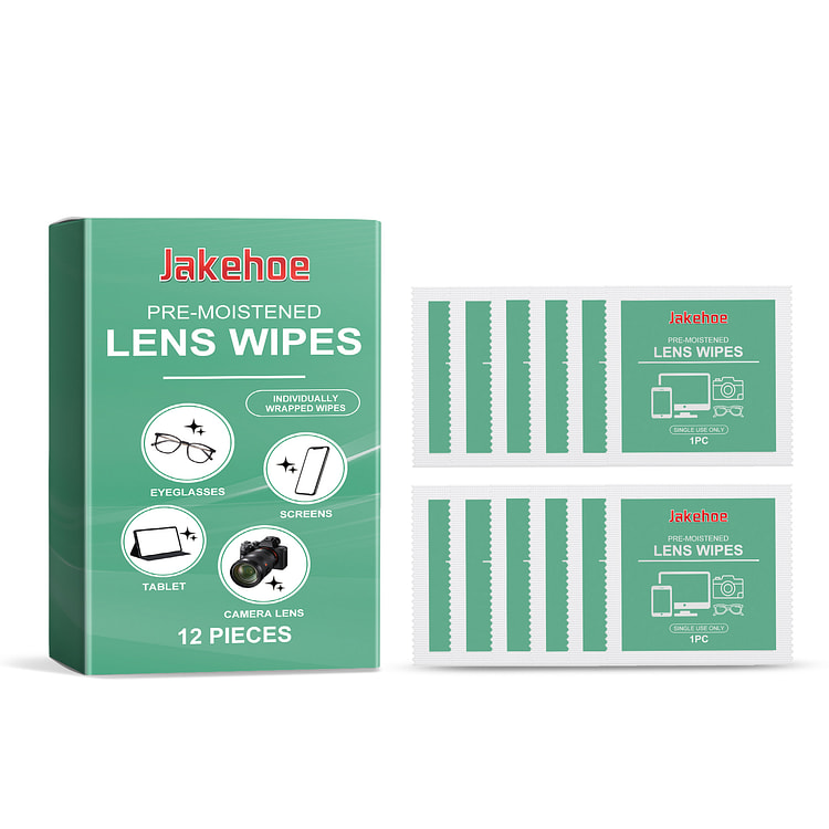Jakehoe 镜片清洁湿巾12片*1盒