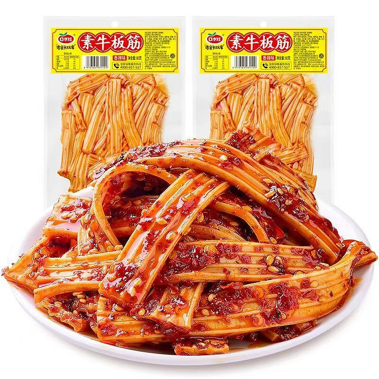 口水娃素牛板筋辣条湖南小吃零食80g*1袋 160 克