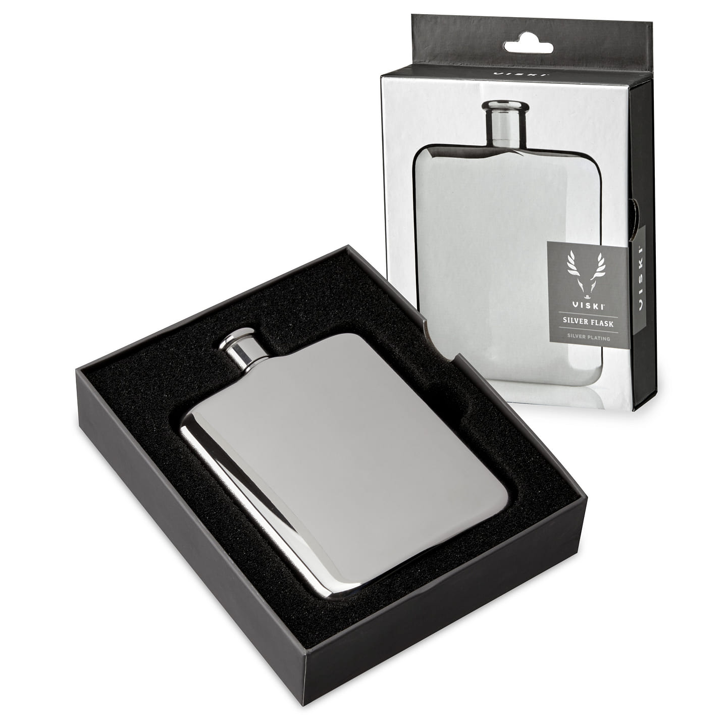 Silver Flask by Viski® 6 fl.oz