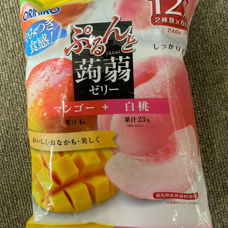 【日本直邮】蒟蒻葡萄桃子味Q弹果冻儿童办公室休闲零食芒果白桃味果冻