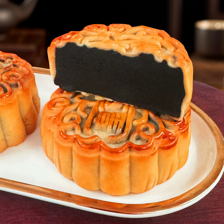 Black bean paste mooncakes 2 pieces 375 g