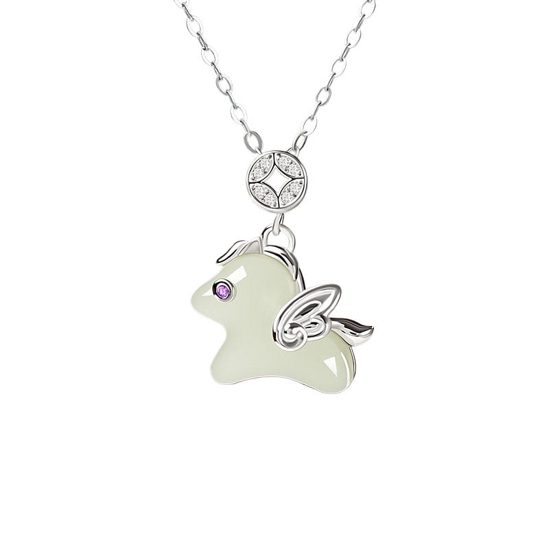 Pony Necklace Hotan Jade Pendant Jade 18 * 14mm 1 box