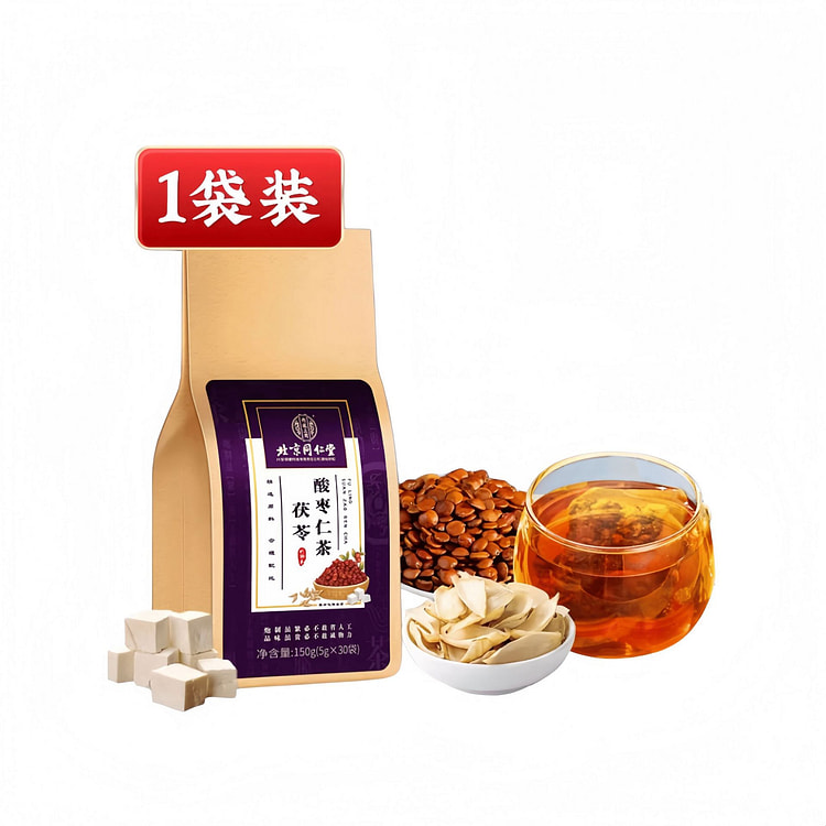 酸枣仁百合茯苓茶助眠多梦睡眠质量差150g*1袋 150 克