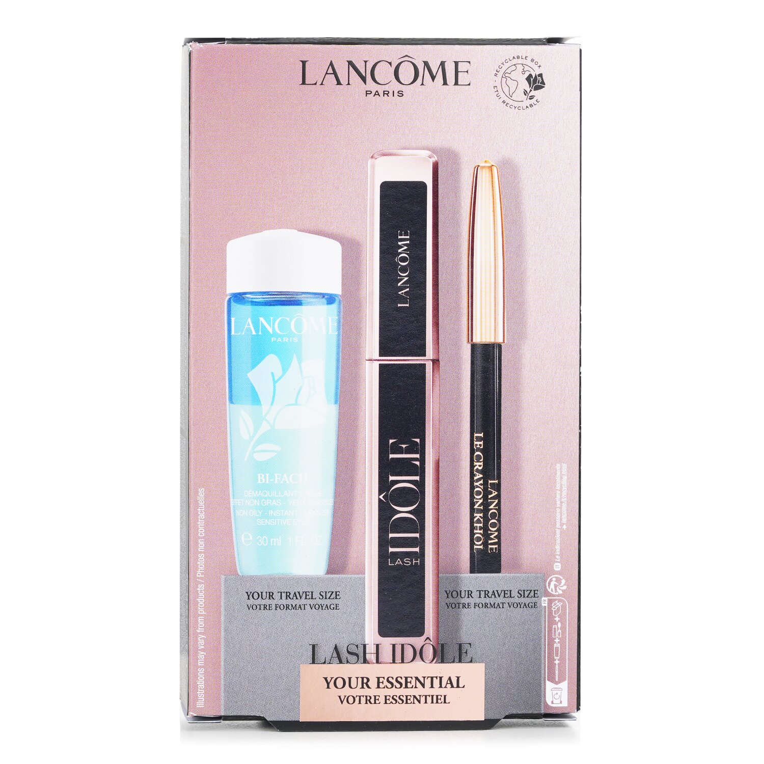 Lancome Lash Idole Mascara Set: Volumizing Mascara 8ml + Le Crayon