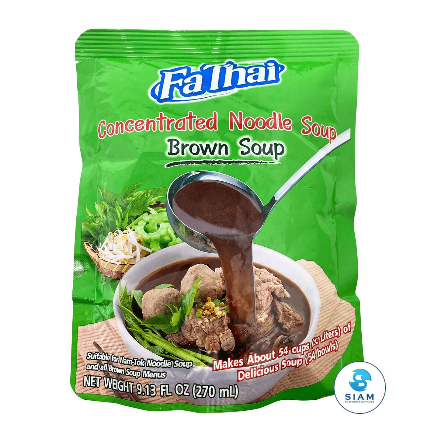 FaThai Concentrated Thai Noodle Soup, Brown Soup 9.13 oz
