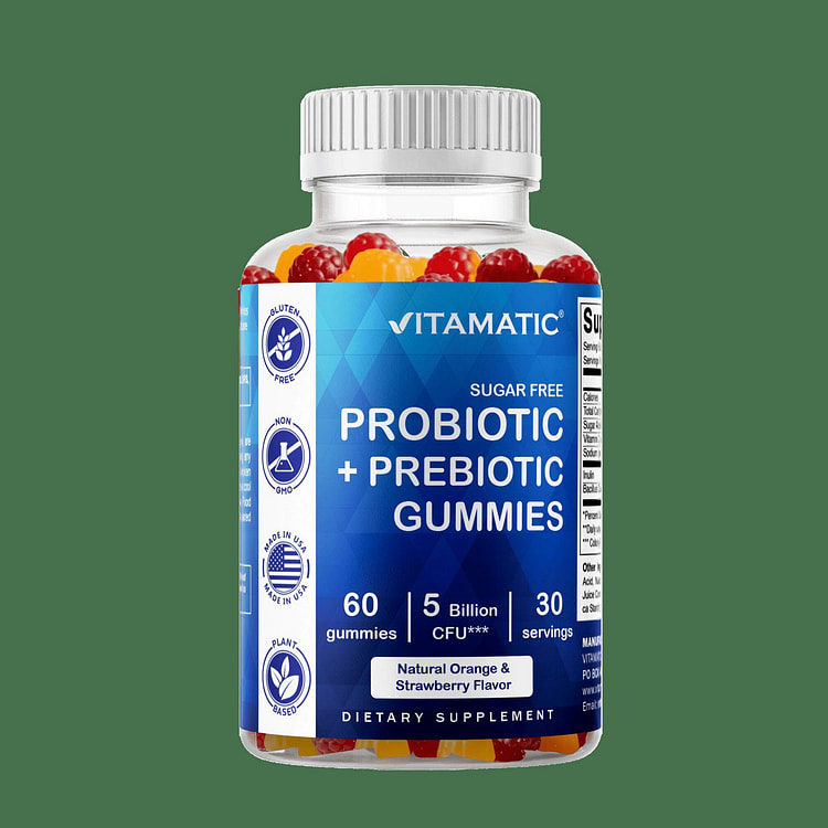 Sugar Free Probiotic 5 Billion - 60 Vegan Gummies