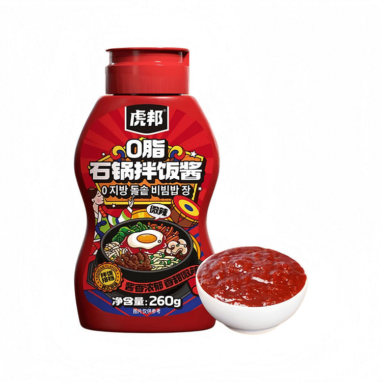 虎邦 0脂石锅拌饭酱经典韩式朝鲜风味260g*1瓶 260 克
