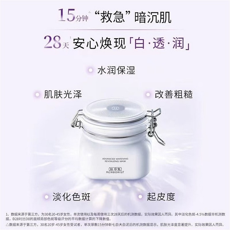 佰草集 新七白大白泥 3.0涂抹面膜 260g/瓶 1 瓶