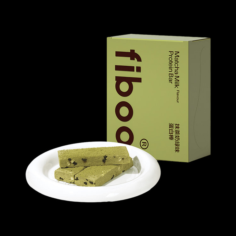 FIBOO单层蛋白棒#抹茶奶绿味 控卡能量棒6支入