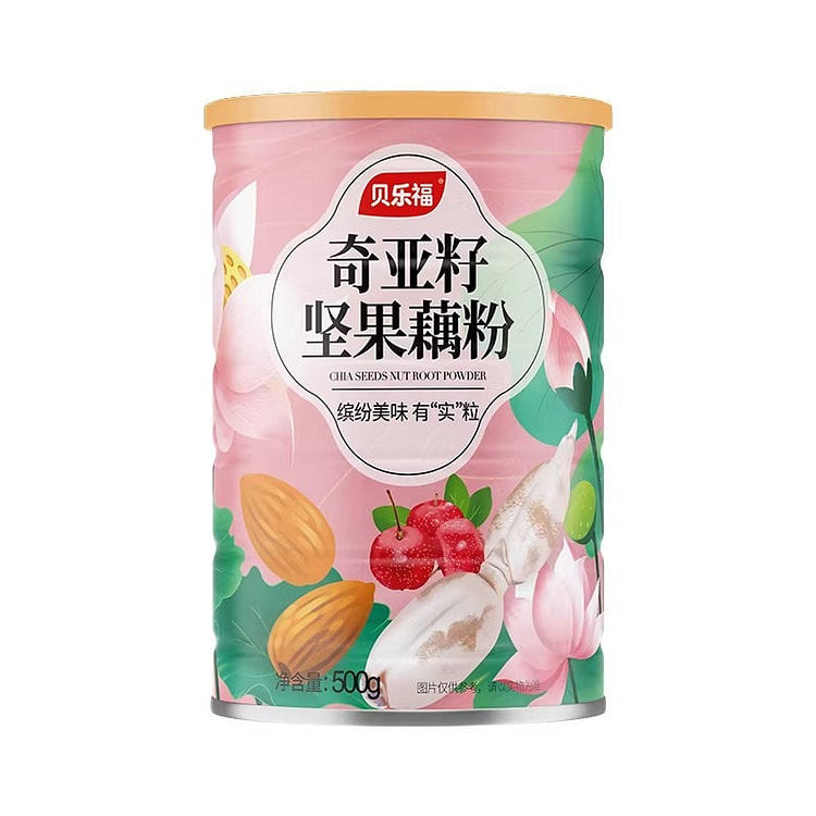 藕粉坚果羹奇亚籽 罐装莲藕粉巴旦木早餐500g/罐 500 克