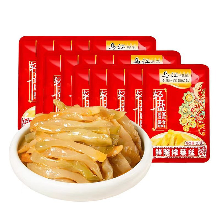 乌江鲜脆榨菜丝30g*5袋休闲下饭菜咸菜榨菜
