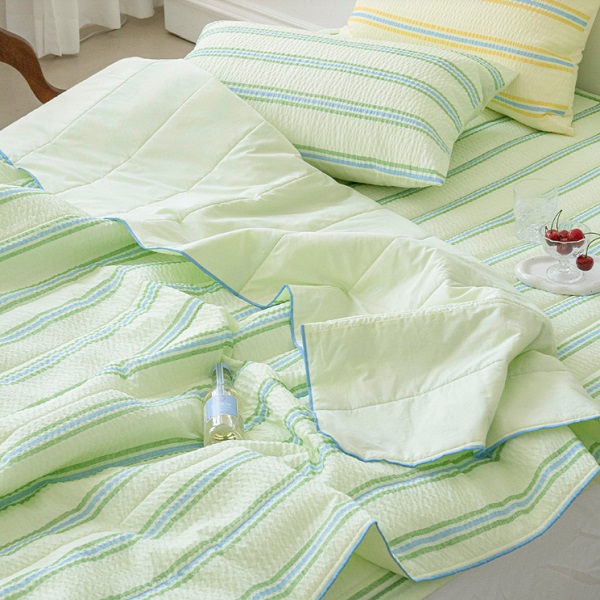 Pure Cotton Seersucker Duvet Pad Set - Royal Blue 1 pack - Weee!
