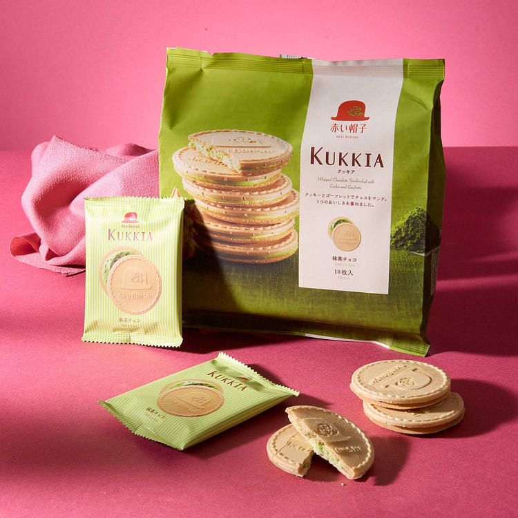 Kukkia抹茶巧克力夹心饼干（10片）