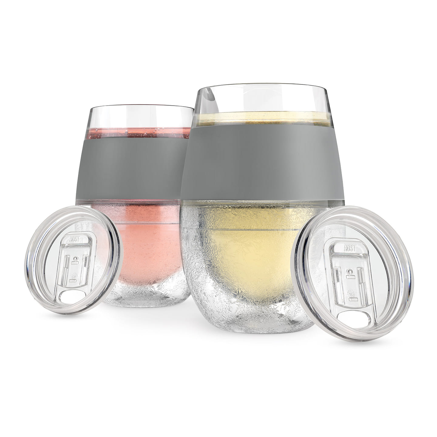 Wine FREEZE™ in Gray (set of 2) and lids (by HOST® 2 each