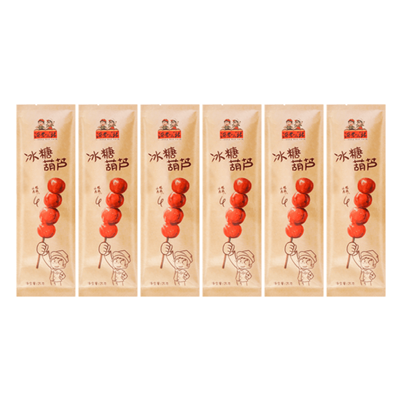 Yimeng Red Farm Sugar-Coated Hawthron in Stick 25g 6 count