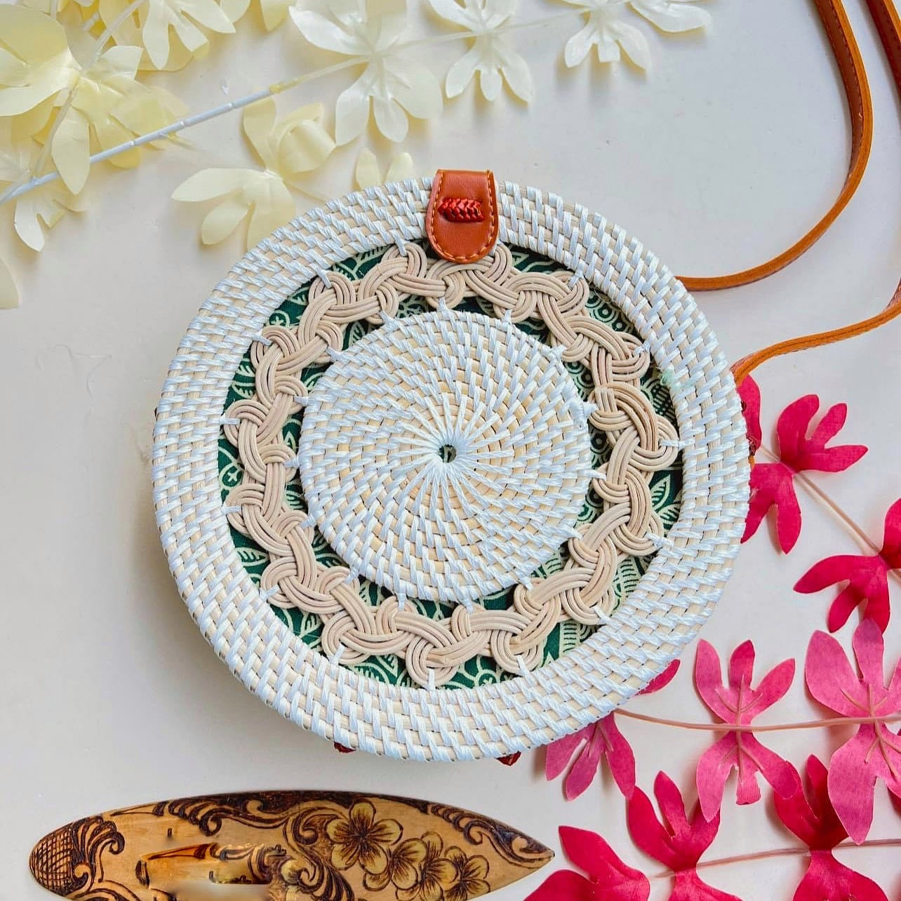 Rattan Bag White Style 20 33.99 each