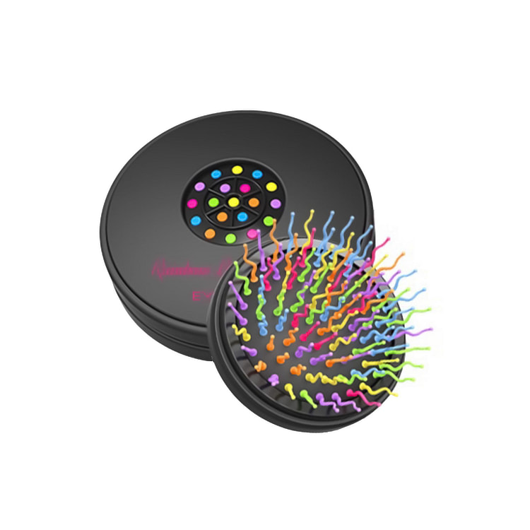 Eyecandy Rainbow volume S brush Compact (Black) 1 count